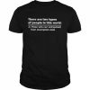 There are two types of people in this world unisex T- Classic Men's T-shirt