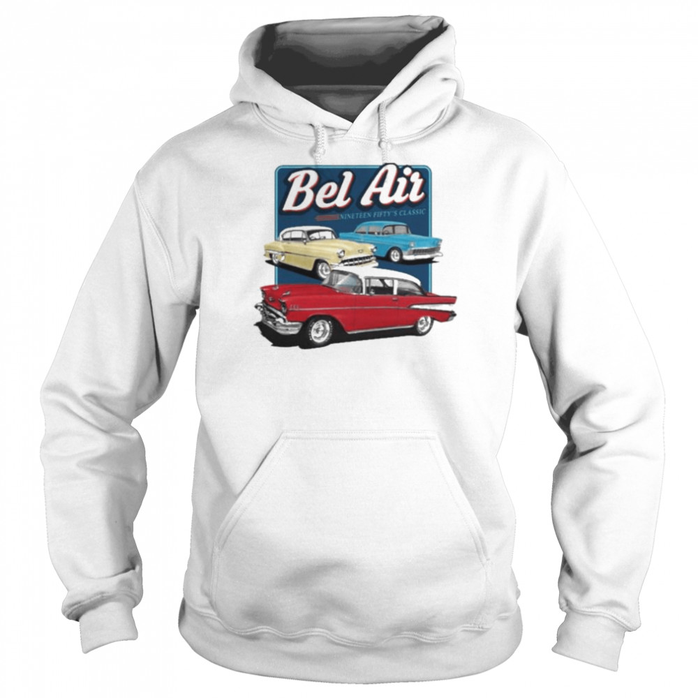 Three bel airs retro nascar car racing  Unisex Hoodie