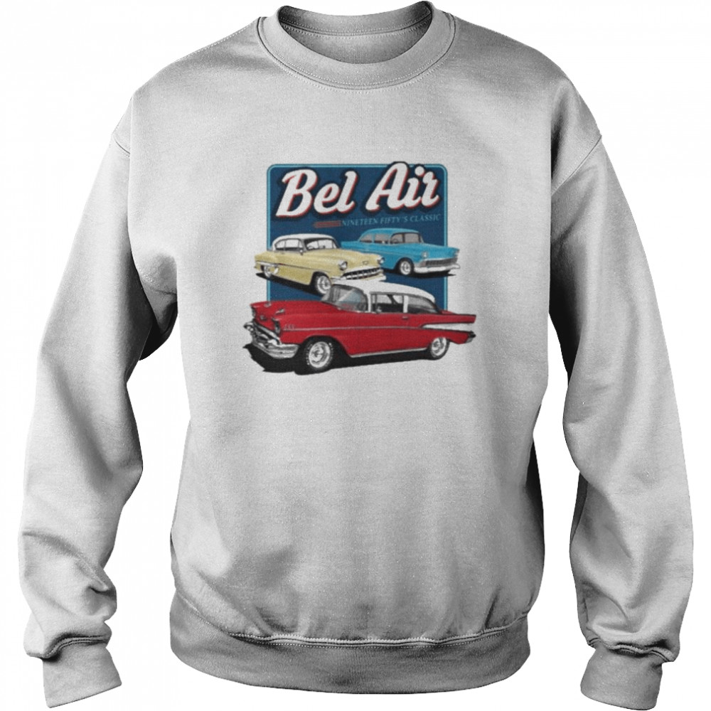 Three bel airs retro nascar car racing  Unisex Sweatshirt