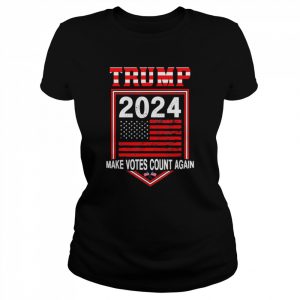 Trump 2024 Make Votes Count Again America flag retro T-Shirt Classic Women's T-shirt