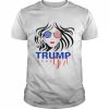 Trump girl glasses American flag  Classic Men's T-shirt