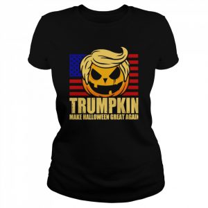 Trumpkin America Flag Trump Halloween Spooky Night  Classic Women's T-shirt