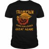 Trumpkin Make Great Again Haircarved Trump Pumpkin Llama Lauren Halloween Spooky Night  Classic Men's T-shirt