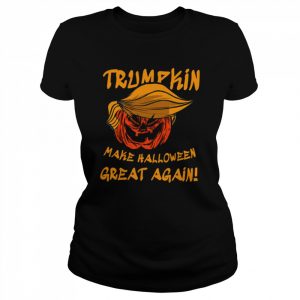 Trumpkin Make Great Again Haircarved Trump Pumpkin Llama Lauren Halloween Spooky Night  Classic Women's T-shirt