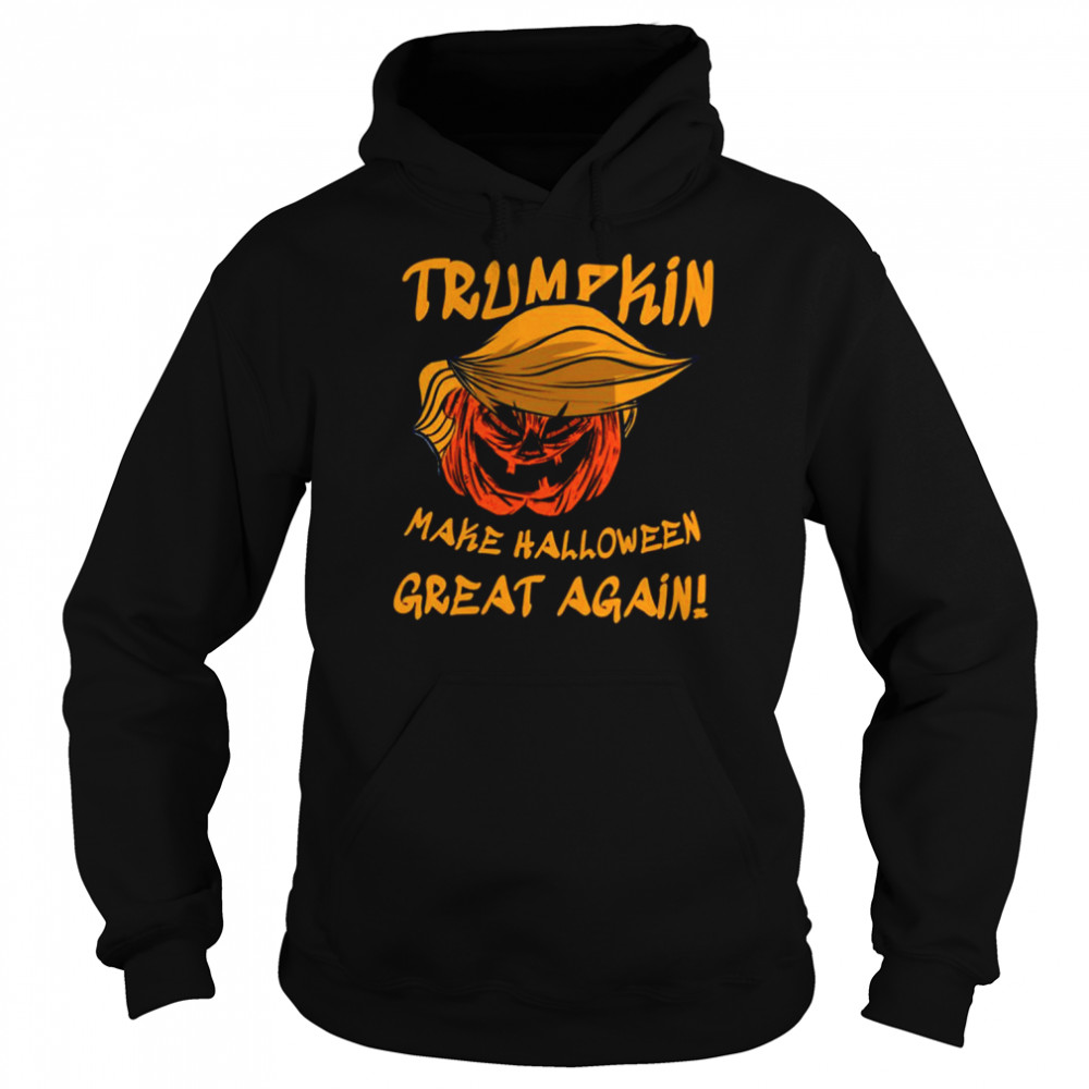 Trumpkin Make Great Again Haircarved Trump Pumpkin Llama Lauren Halloween Spooky Night  Unisex Hoodie