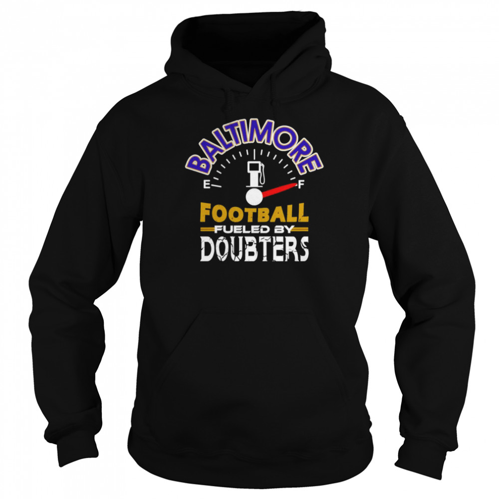 Vintage Baltimore Football Fueled By Doubters  Unisex Hoodie