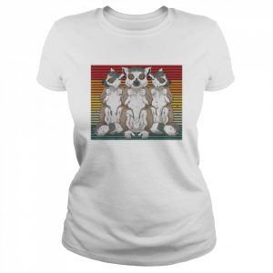 Vintage Retro Madagascar Animal Sifakas Vari Lemur Shirt Classic Women's T-shirt