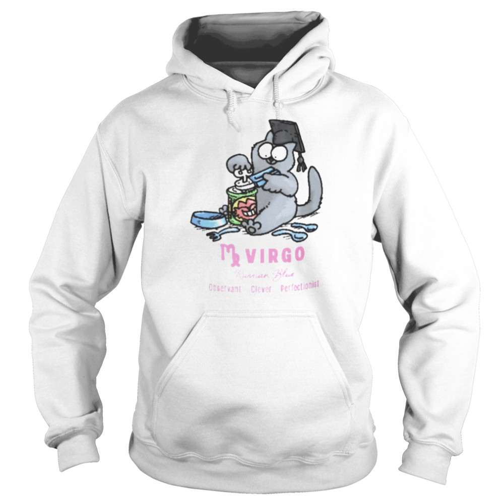 Virgo simon’s cat russian blue  Unisex Hoodie