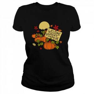 Welcome Great Pumpkin Spooky Halloween Ghost Vintage  Classic Women's T-shirt