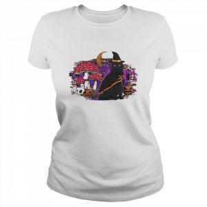 Witch Black Cat mushroom halloween  Classic Women's T-shirt