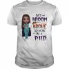 Witch Girl My Broom Broke so now I’m PHD Halloween  Classic Men's T-shirt