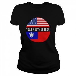 Yes I’m Both of Them American Flag Of Taiwan T-Shirt Classic Women's T-shirt