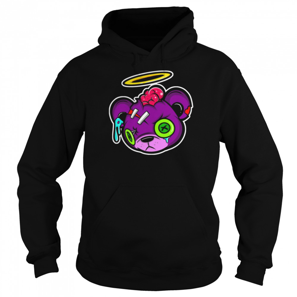 Zombie Creepy Kawaii Teddy Bear  Unisex Hoodie