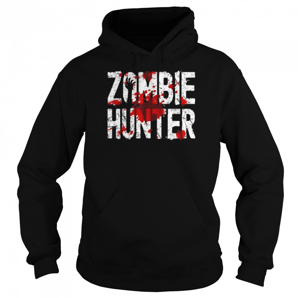 Zombie hunter halloween costume blood splatter  Unisex Hoodie