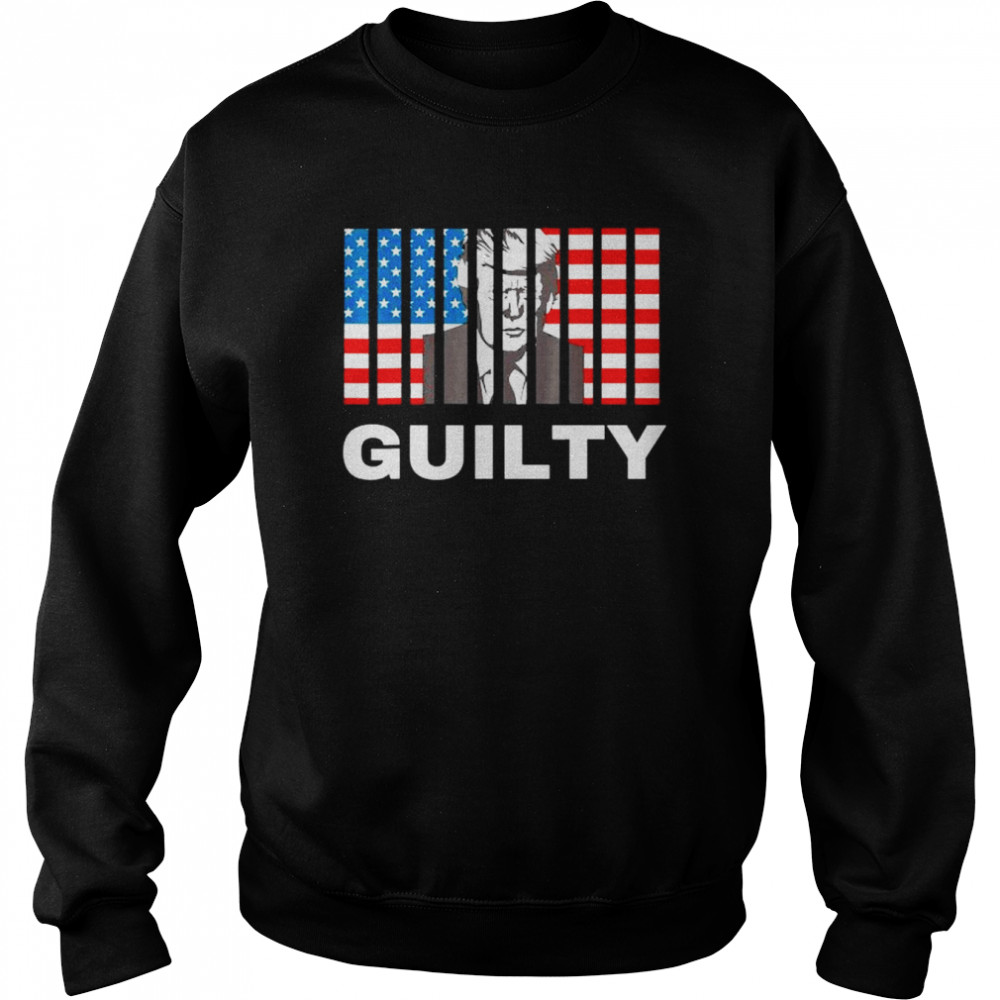 guilty anti-Trump American flag political  Unisex Sweatshirt