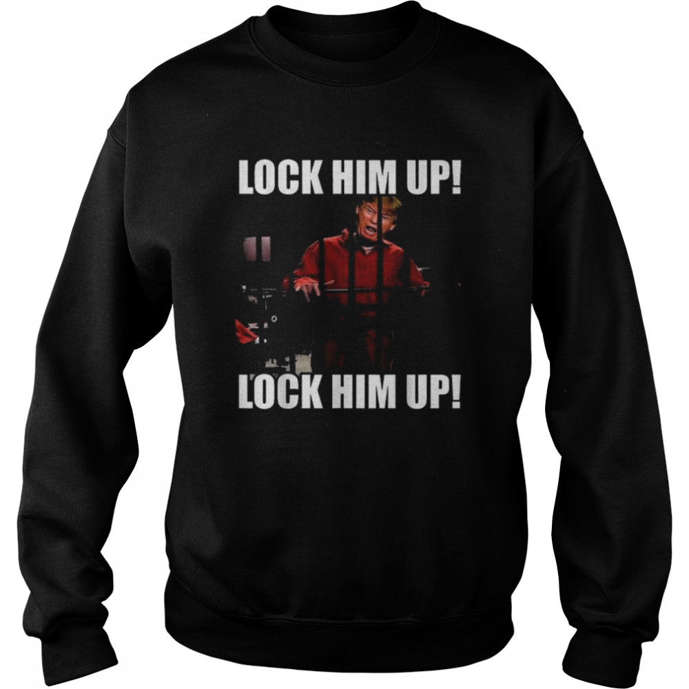 lock him up Trump orange jumpsuit  Unisex Sweatshirt