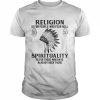 religion is for people who fear hell spirituality is for those who have already been there  Classic Men's T-shirt