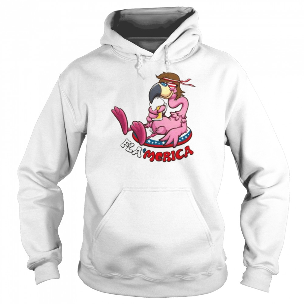 4th of July Flamingo Flamerica T-Shirt Unisex Hoodie