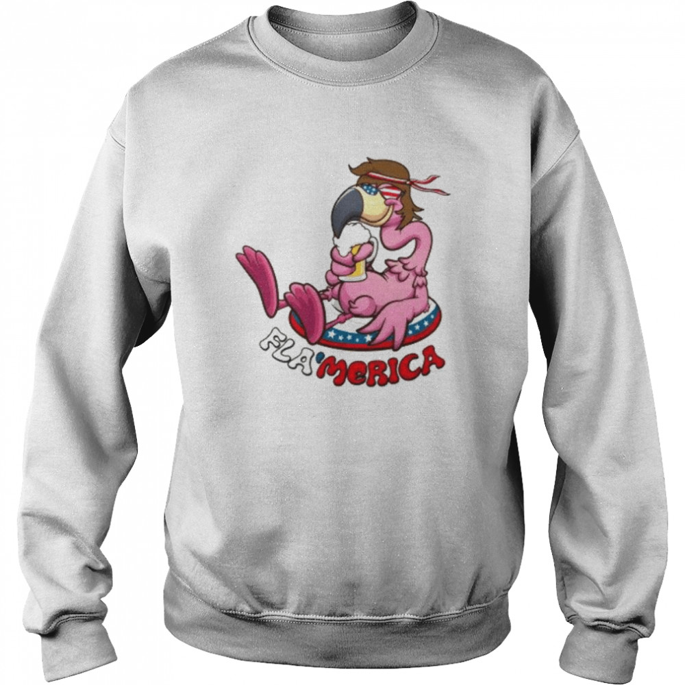 4th of July Flamingo Flamerica T-Shirt Unisex Sweatshirt