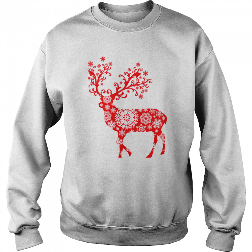 A Reindeer Full Of Stars For Christmas  Unisex Sweatshirt