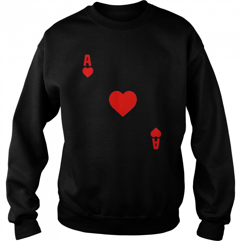 Ace of hearts cards deck Halloween  Unisex Sweatshirt