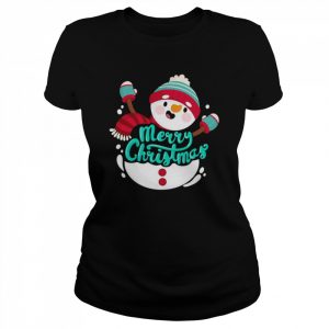 Adorable Reindeer Snowman Christmas  Classic Women's T-shirt