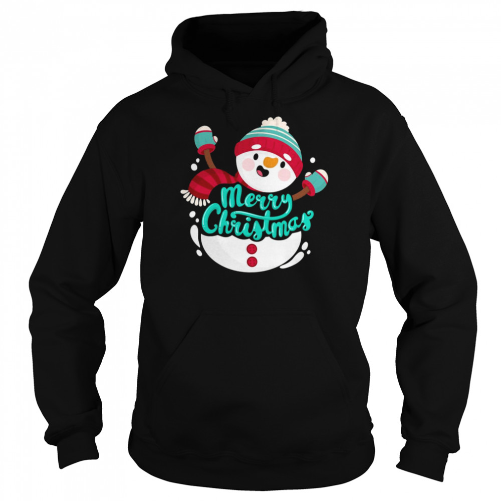 Adorable Reindeer Snowman Christmas  Unisex Hoodie