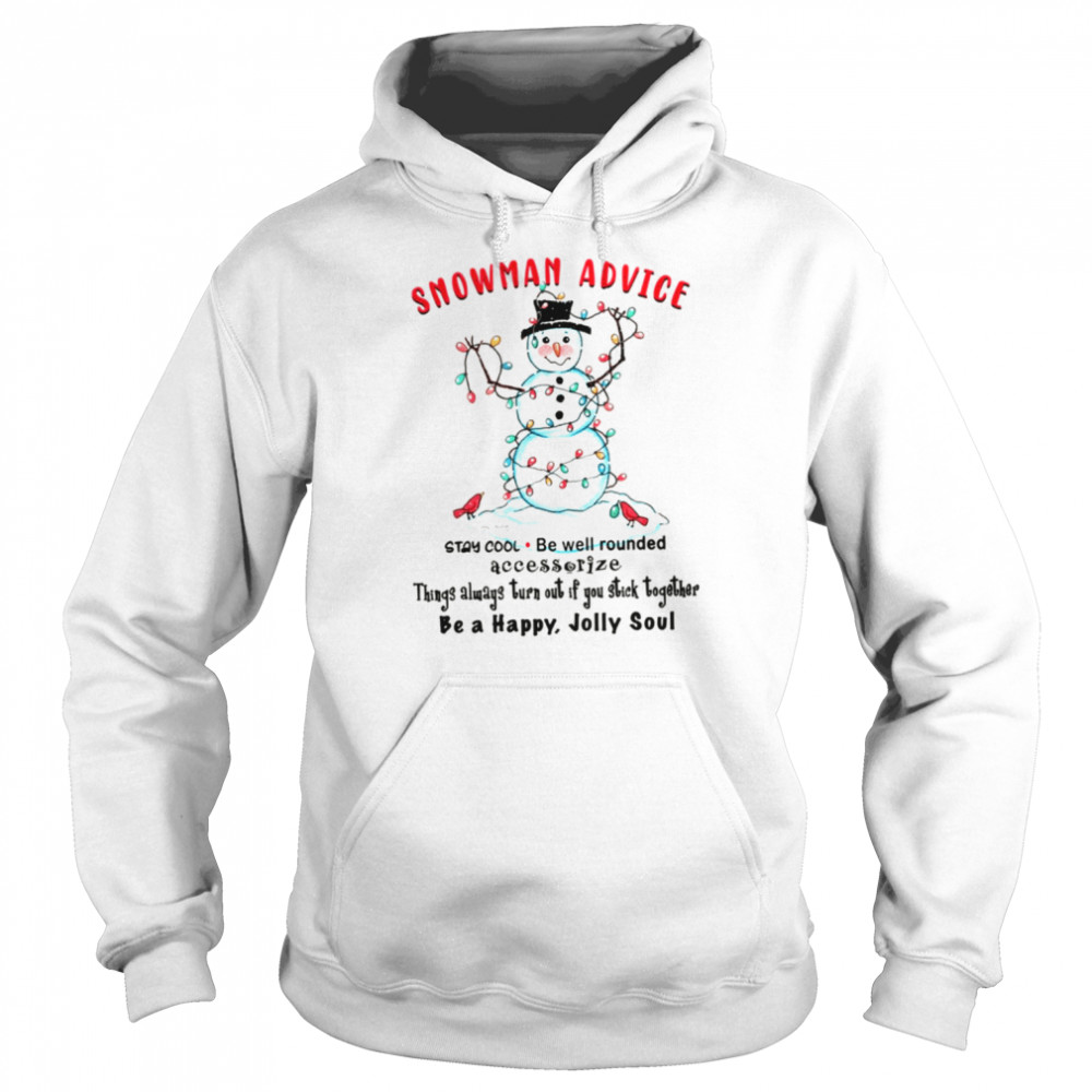 Advice With Christmas Light Snowman  Unisex Hoodie