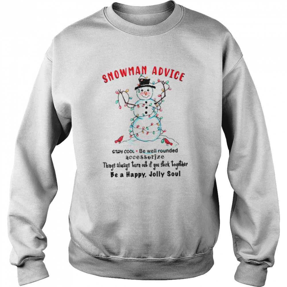 Advice With Christmas Light Snowman  Unisex Sweatshirt