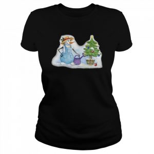 Aesthetic Art Snowman Gardener Snowman  Classic Women's T-shirt