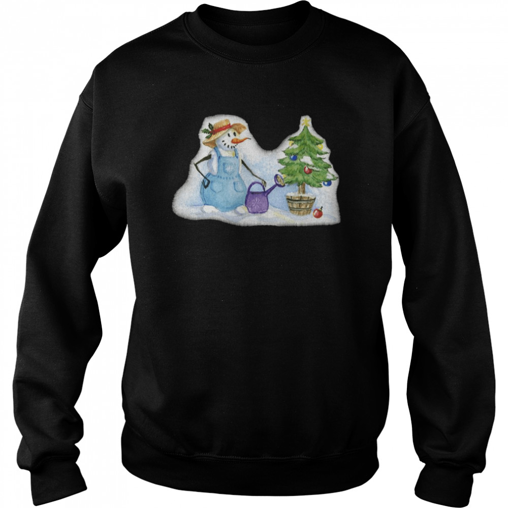 Aesthetic Art Snowman Gardener Snowman  Unisex Sweatshirt