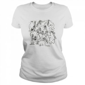 Aesthetic Lineart Frosty The Snowman Christmas  Classic Women's T-shirt