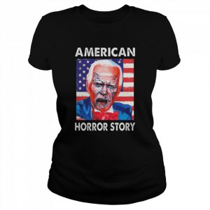 American Horror Story Joe Biden Zombie USA Flag Halloween  Classic Women's T-shirt