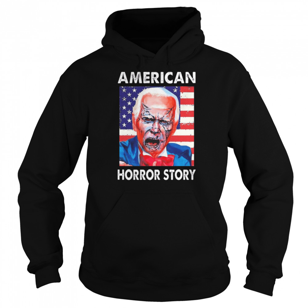 American Horror Story Joe Biden Zombie USA Flag Halloween  Unisex Hoodie