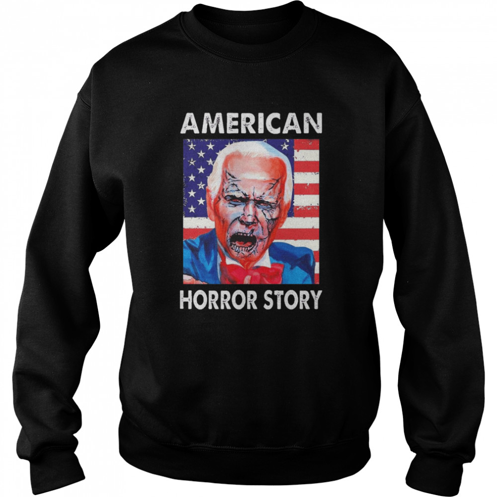 American Horror Story Joe Biden Zombie USA Flag Halloween  Unisex Sweatshirt