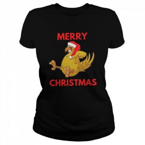 Angry Chicken Hates Xmas Design  Classic Women's T-shirt