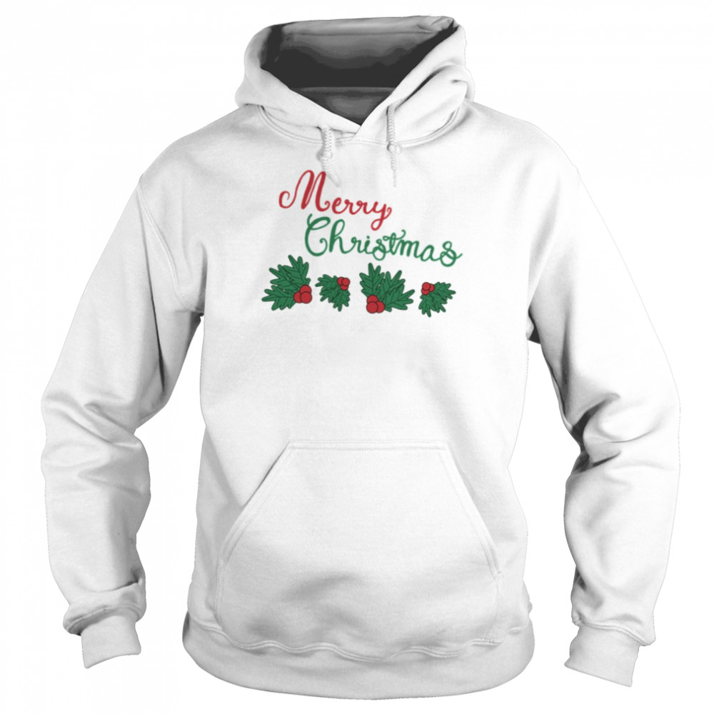 Animated Mistletoe Merry Christmas  Unisex Hoodie