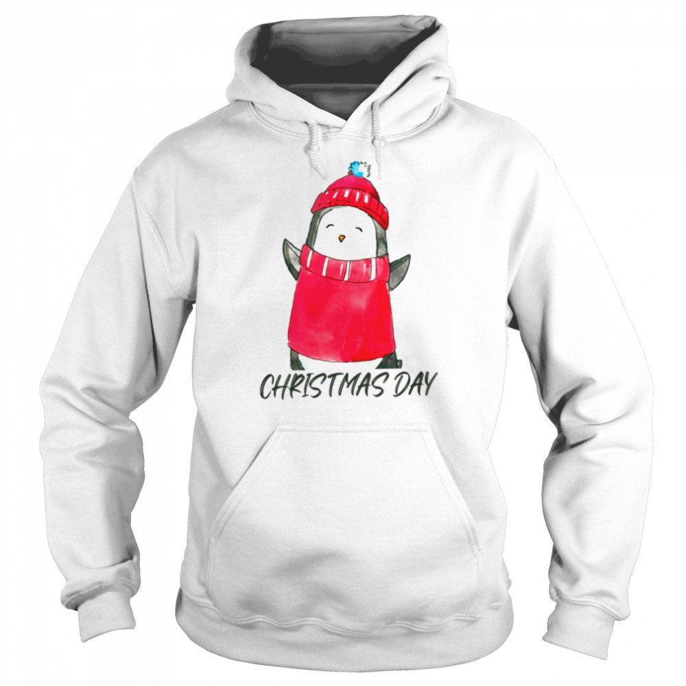 Animated Penguin Wearing Red Hat  Unisex Hoodie