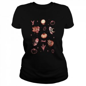 Autumn Magic Dark Halloween Pumpkin  Classic Women's T-shirt