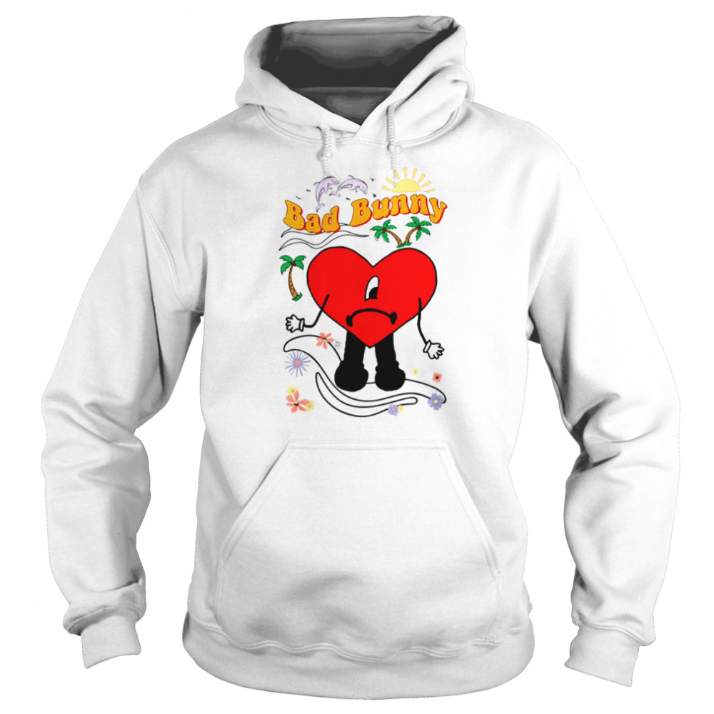 Bad Bunny Sad Heart Un Verano Sin Ti Aesthetic  Unisex Hoodie