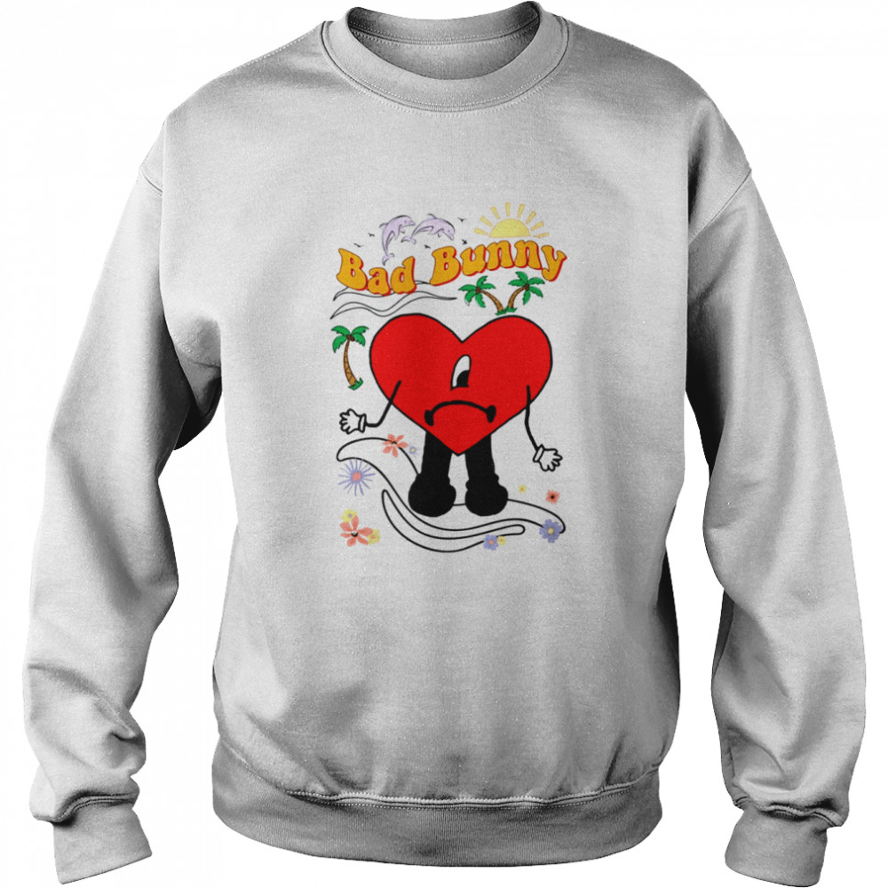 Bad Bunny Sad Heart Un Verano Sin Ti Aesthetic  Unisex Sweatshirt