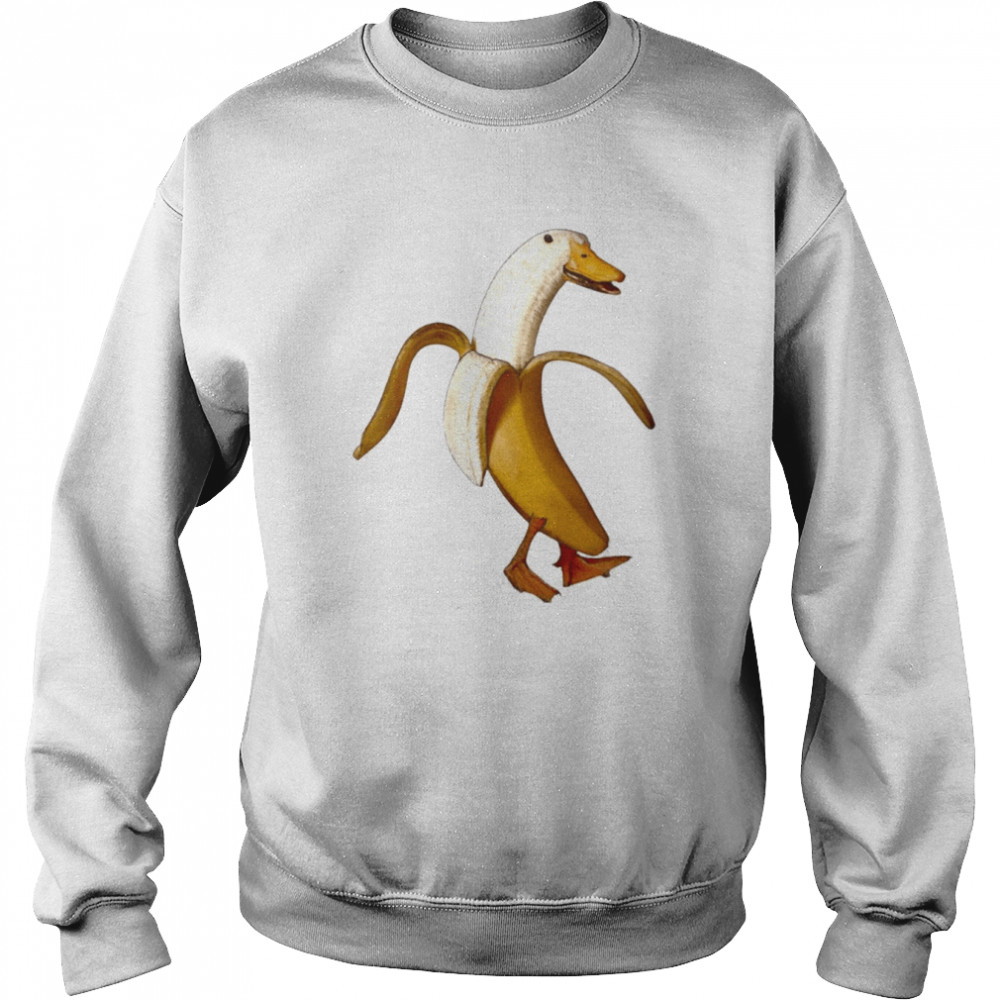 Banana Duck Walking Ducking  Unisex Sweatshirt