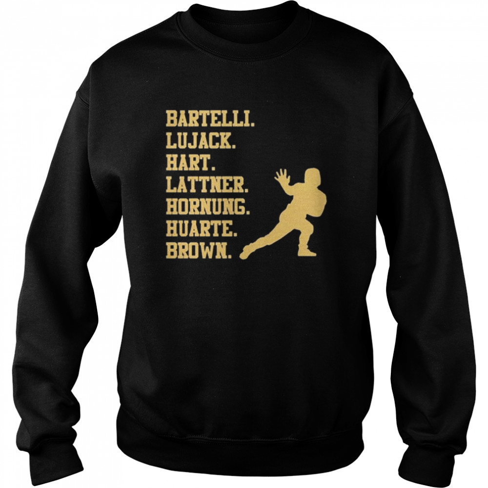 Bartelli Lujack hart lattner hornung huarte brown  Unisex Sweatshirt