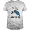 Best Cat Dad Ever Fist Bump Blue Cat Personalized Cat Dad Shirt Classic Men's T-shirt