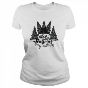 Black Art Pine Tree Y’all Merry Christmas  Classic Women's T-shirt