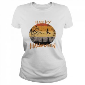 Black Happy Halloween T-Shirt Classic Women's T-shirt