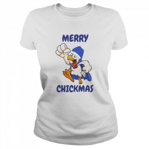 Blue Art Santa Hat Xmas Chicken  Classic Women's T-shirt