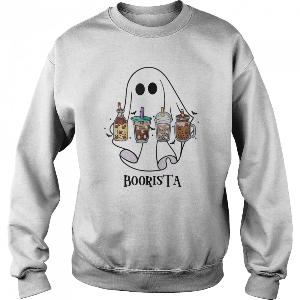 Boorista Boo Coffee, Halloween Spooky Ghost Coffee Barista  Unisex Sweatshirt