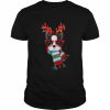 Boston Terrier Xmas Holidays Reindeer Christmas Lights  Classic Men's T-shirt