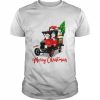 Buffalo Truck Santa Claus And Snowman Merry Christmas  Classic Men's T-shirt